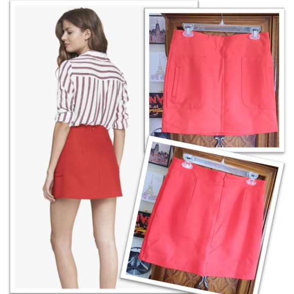 Forever 21 Red Patch Pocket Skirt -  Size 4 - Picture 1 of 15